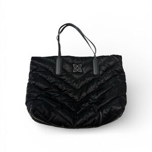 Antonio Melani Black Quilted Penelope Tote Bag With Trolley Sleeve - Like New